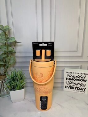 Brumate Cactus Flower Resa 25oz with Cactus Flower Straw Covers BNWT